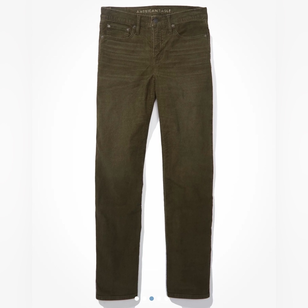 American Eagle Olive Green 90s Straight Corduroy Pants